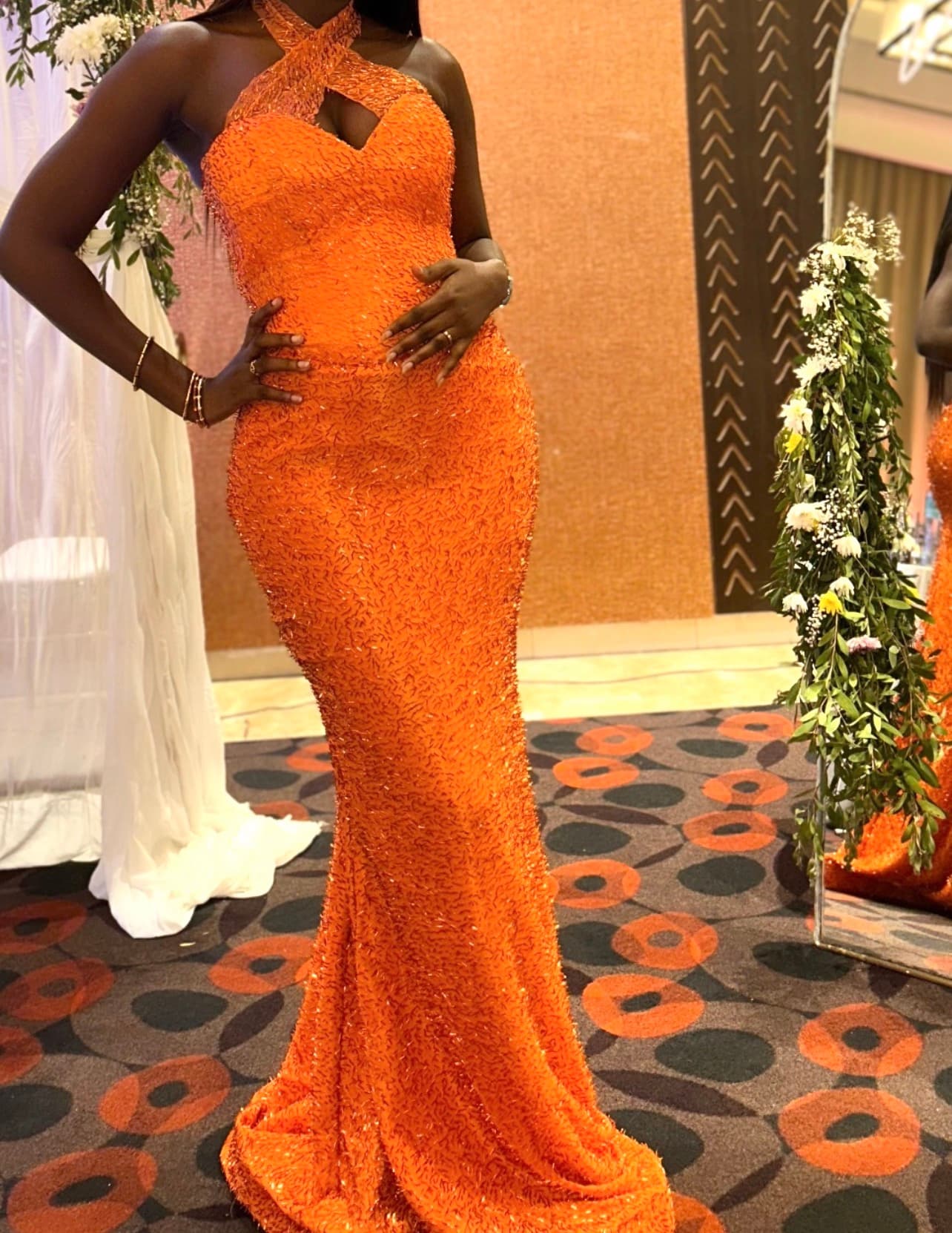 Robe de soirée tradi-moderne